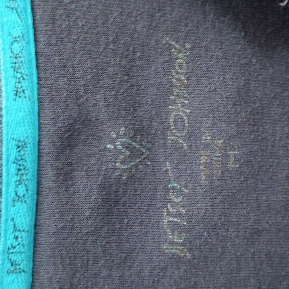 [26] Betsey Johnson Gray Blue Striped Woman's Full Pajama Set Size Medium - Picture 6 of 8